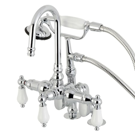 Kingston Brass CC616T1 Clawfoot Tub Faucet with Hand Shower, Polished Chrome CC616T1
